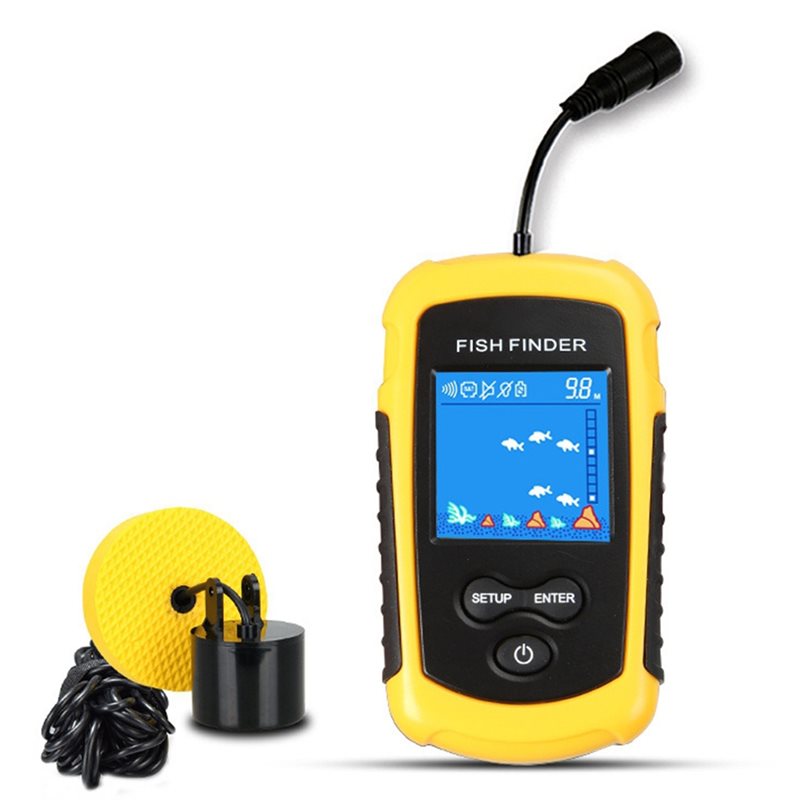 Fishing Boat Depth Finder - ABUE-Kayak Sonar Portable de Pêche, Détecteur