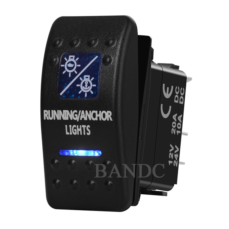 Fishing Boat Anchor - Joli à bascule LED bleu, feu