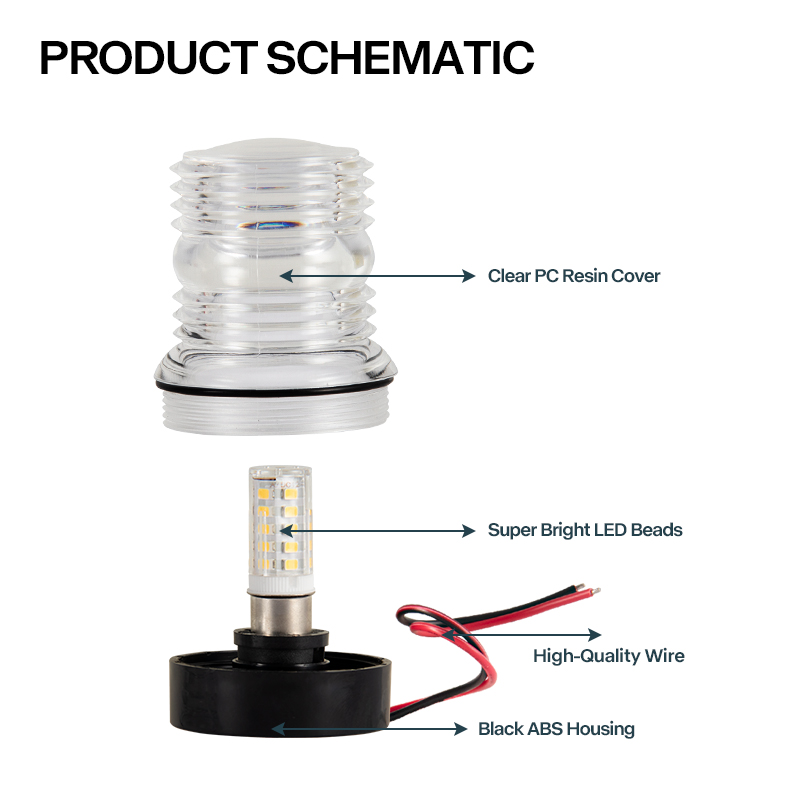 Feu d'ancrage LED marin 12V, é - Fishing Boat Navigation Light avis et prix