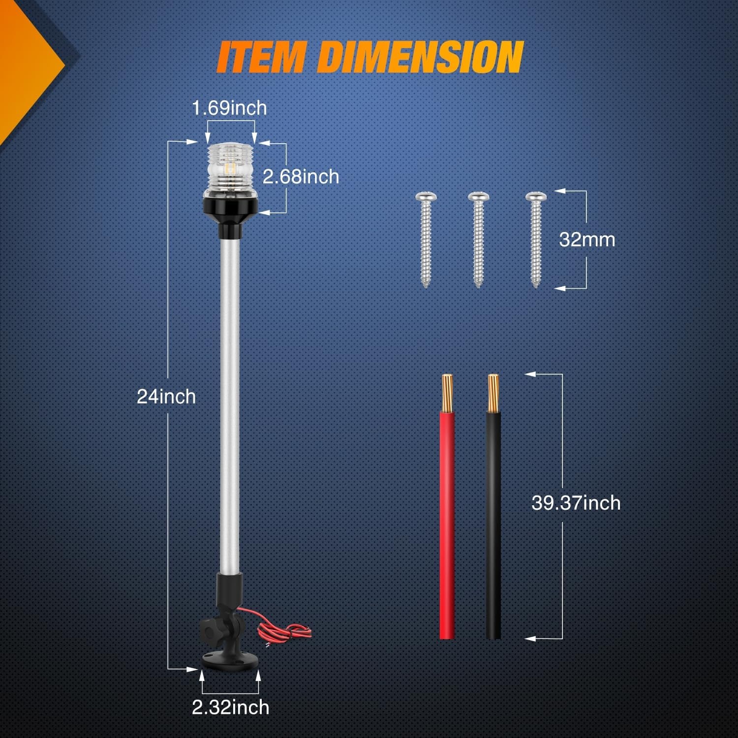 Lumière de coque de bateau mar - Fishing Boat Navigation Light avis et prix